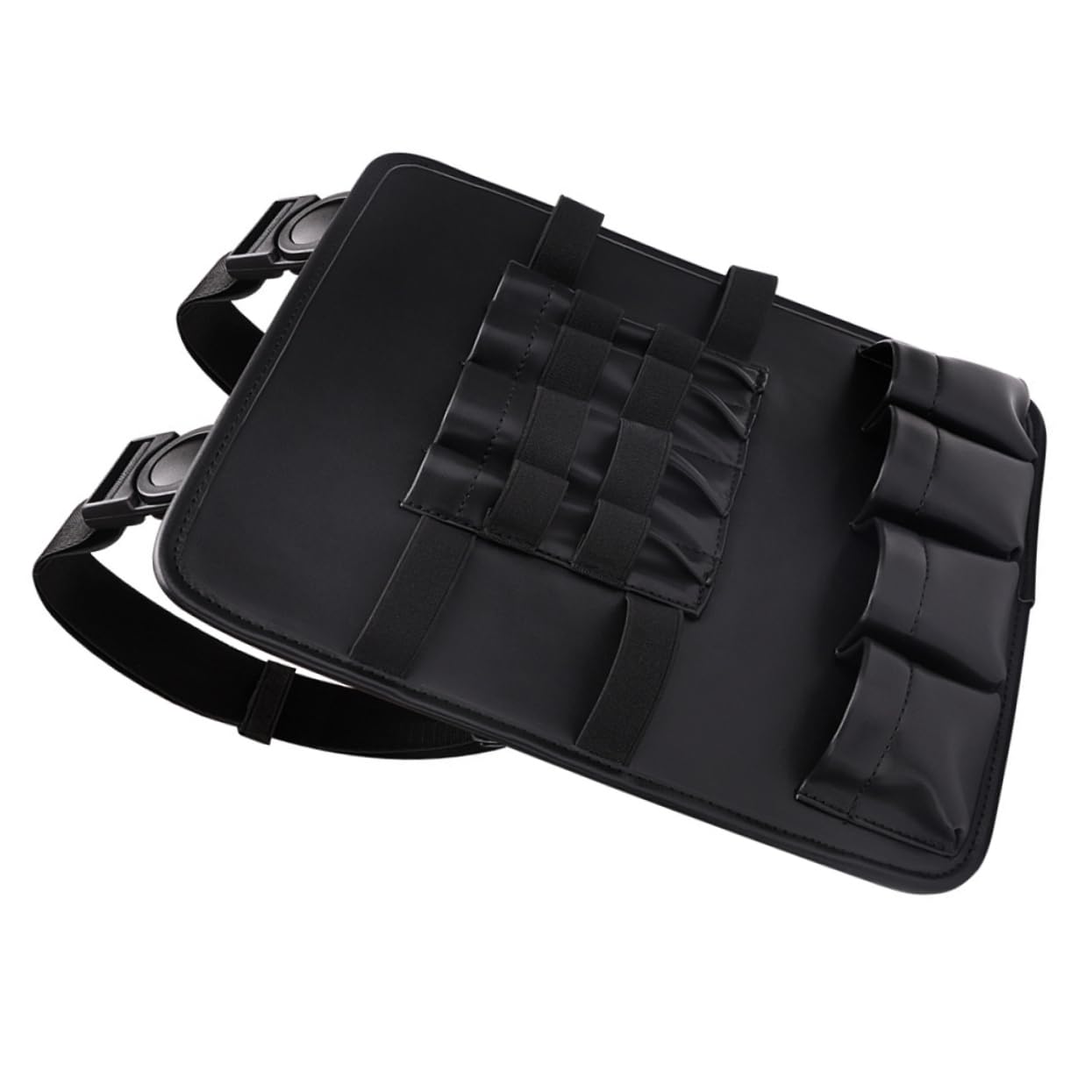 Friseurwestentasche aus Oxford Stoff Verstellbare Träger Ergonomisch Bequem für Scheren und Kämme Friseurtaschen Schwarz