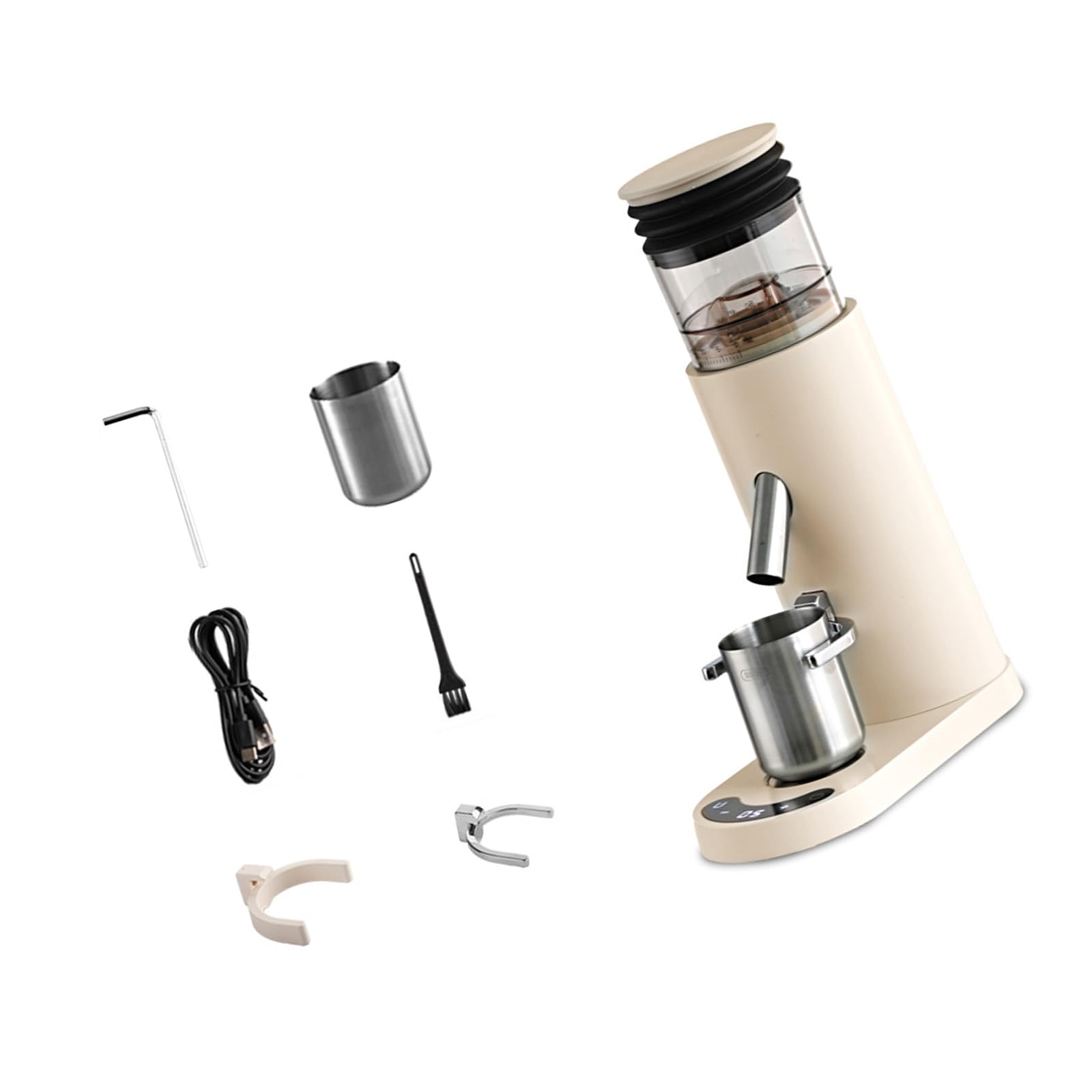 PANGBOER Electric Bean Grinder with Adjustable Coarseness Rechargeable Espresso Grinders for Home, Offices & Travel for Home