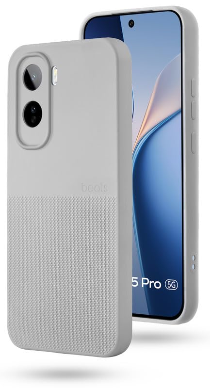 Mr. Case Silicone Hybrid Matte Finish Back Cover with Anti Slip Grip & Camera Protection for Vivo T5 Pro 5G – Grey