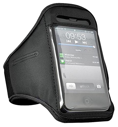 Colore: nero Fascia da braccio, telefono cellulare, nero, accessori apparecchiature per telecomunicazioni, confezione da 1 pezzo - PH-ARM-BLK