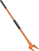 Insaga 58" 2mm Steel Demo Deck Wrecking Bar - Straight Handle Pry Tool for Deck Boards, Wood Floors, Drywall & Contractors
