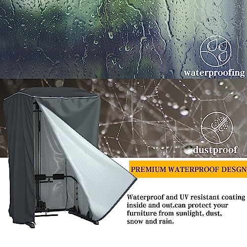 WJYZHM Power Cage Cover,Strength Training Power Cage Covers,84" H x 47" L x 69" W-Squat Rack Cage Accessories Outdoor And indoor Universal Dust and Waterproof Four-Season Protective Cover-Black
