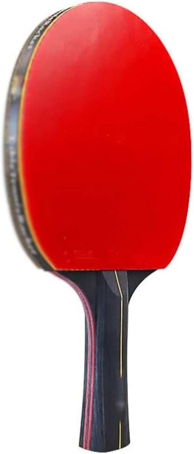 2PCS Professional Table Tennis Racket Ping Pong Racket Set Pimples-in Rubber Blade Bat Paddle with Bag