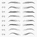 DKAF 2 Pcs 3D Hair-Like Authentic Eyebrows, Waterproof Imitation Ecological Natural Tattoo Eyebrow Stickers, Grooming Shaping Brow Shaper Makeup Eyebrow Transfer-E16