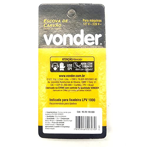 Escovas de Carvão para Lixadeira de Parede Vonder LPV1000 (127/220V)