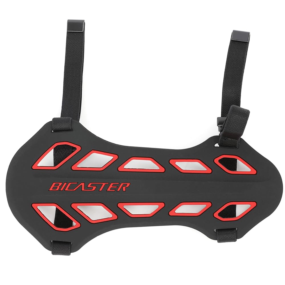 FQH 1pc Archery Arm Guard Silicone Soft Comfortable Archer's Training Shooting Target Hunting Bow Arrow Armguard Protection (Black-Red)