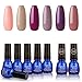 Perfect Summer Gel Nail Polish 6 Colors Gel Varnish + Top Coat Base Gel Semipermanent Soak Off UV LED Manicure Candy Lover Nude Color Series 8ML 078