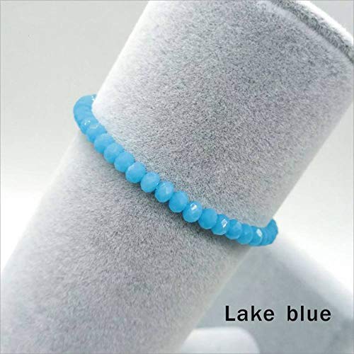 Preisvergleich Produktbild lonfenner Kristall Armreif,Kristall Armbänder, Handgefertigten Perlen Armbänder, See Blue's Frauen Perlen Armbänder, Schöne Crystal Bead Armbänder, Geburtstag Geschenke