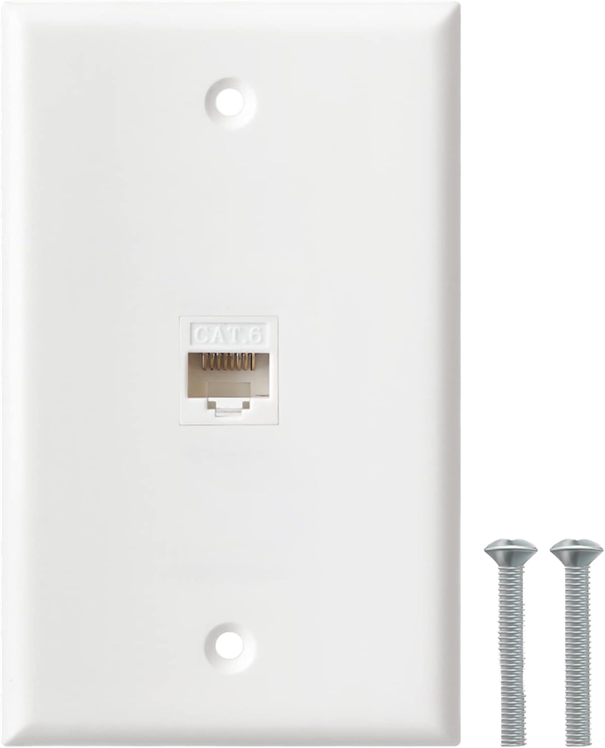 ZoeRax 3 Pack Ethernet Wall Plate, 1 Port CAT6 Keystone Jack Wall Plate With RJ45 Keystone Inline Coupler Insert, Female To Female Cat6 Keystone Jack - View #5