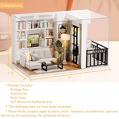 Piberagi Diy Miniature Dollhouse Kit, 1:32 Scale Creative Room Mini Wooden Doll House With Furniture Plus Dust Proof For Kids Teens Adults(Leisure Life) #TOP2