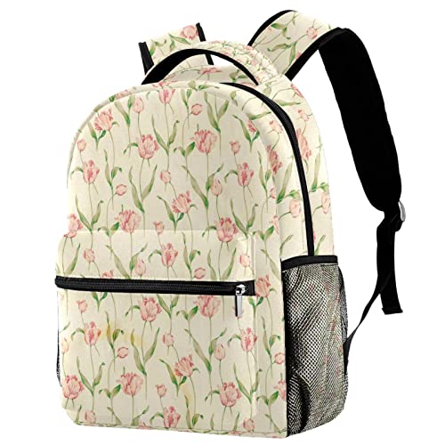 Sac à dos voyage fleurs roses parfait pour les cours sur le campus et week-ends