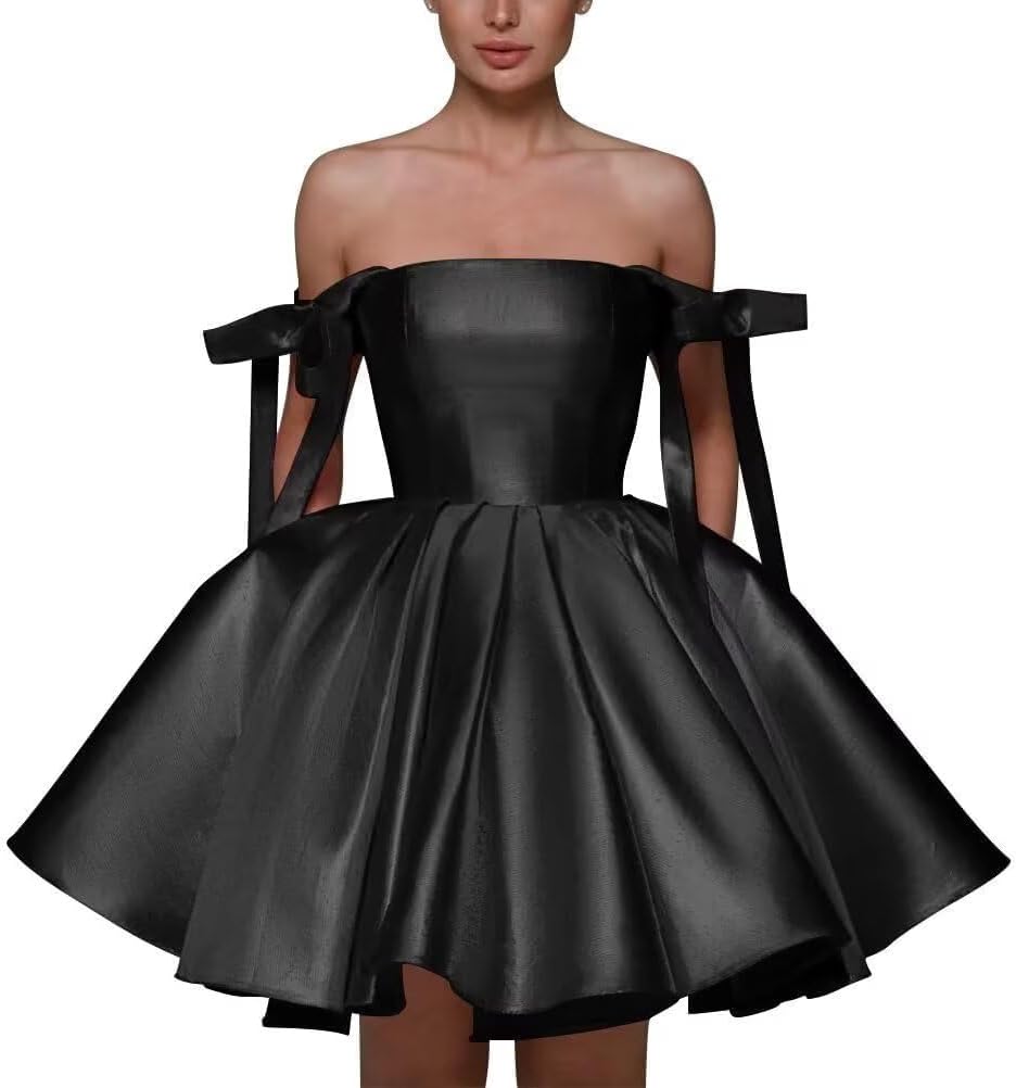 Short Satin Homecoming Dress for Teens with Pockets Spaghetti Straps A Line Prom Graduation Dresses HM377