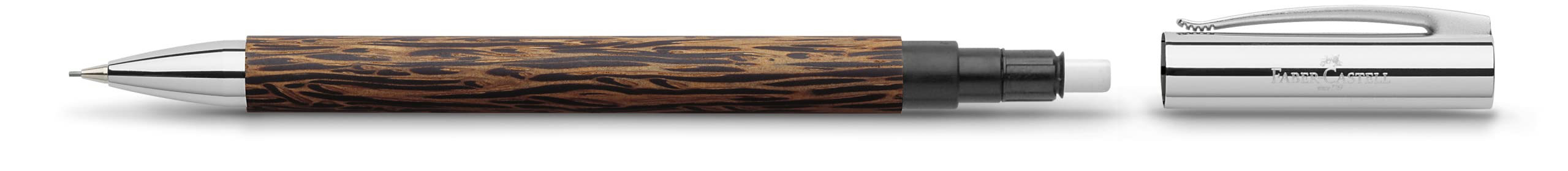 FABER-CASTELL - Lápiz giratorio Ambition Coco, 0,7 mm | Lápiz de plomo de alta calidad con eje de madera de coco, incluye embalaje de regalo