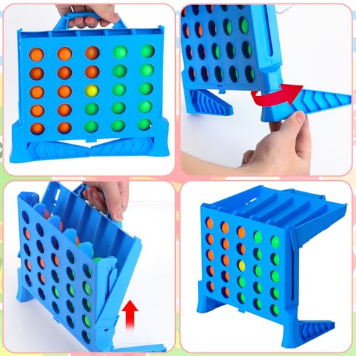 Graplan 4 Gewinnt Flip Klassische Brettsp 4 Gewinnt Action Bälle Bouncing Ball Tischspiel für Hüpfbälle Erwachsene Brettspiele Kinder Interaktive Geburtstagsfeier Spiele
