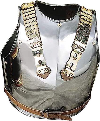 R.K GLOCAL ENTERPRISESNapoleonic Soldiers Parade Cuirass Medieval Body Armor LARP Costume Silver
