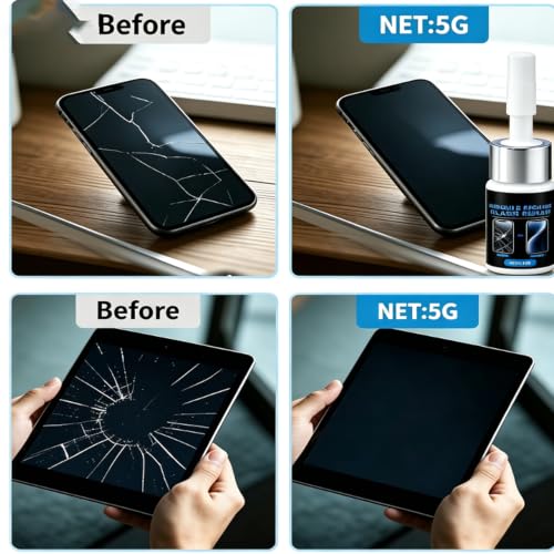 Universal Phone Screen Scratch Repair Liquid, Nano Cracked Screen Repair Liquid, Phone ScreenScratch Remover | Universal Liquids Quick Repair, 5ml for Glass Scratches and Cracks (5pc) - Image 4