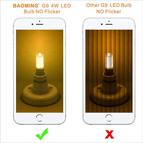 Aiplamp G9 Led Bulb Dimmable T4 G9 Base Bulbs, 2700K Soft White Light Equivalent To 25W 40W Halogen Bulbs, 4W 450Lm 120V Ac No Flicker 360 Degree Angle, G9 Led Lamp,5 Pack #TOP2