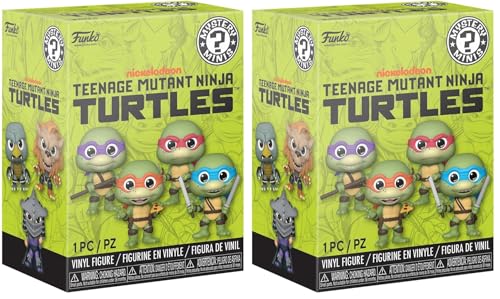Funko Mystery Mini: Teenage Mutant Ninja Turtles 2 - TMNT - Donatello, Leonardo, Raphael and more - 1 of 12 to collect - Styles Vary - Figura in vinile da collezione - Idea regalo (Confezione da 2)
