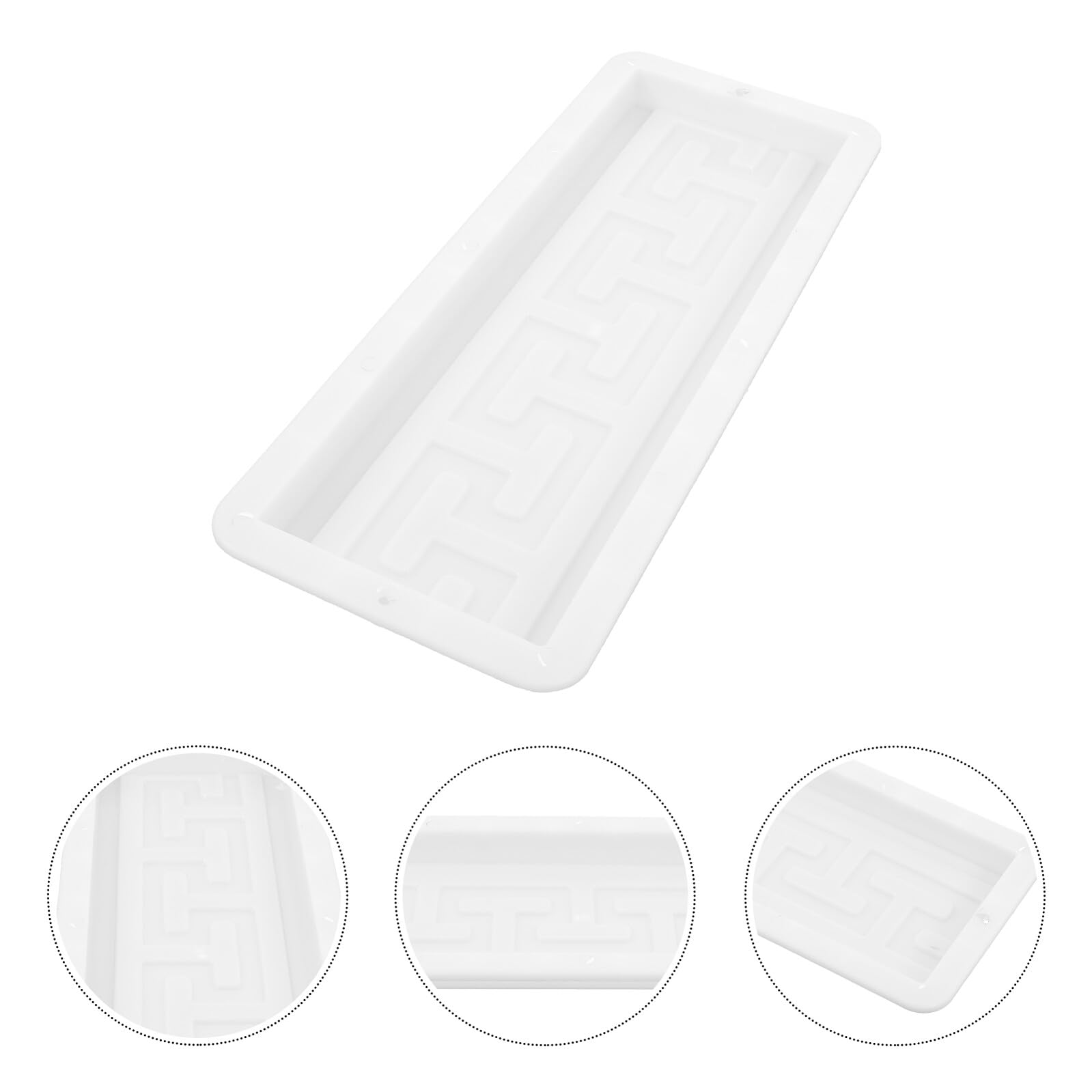 NUOBESTY Molde de Plástico para Pavimento Reutilizable 45X15X3 CM para Baldosas de Suelo y Adoquines Práctico para Moldear Cemento y Hormigón Jardines Patios y Caminos Exteriores