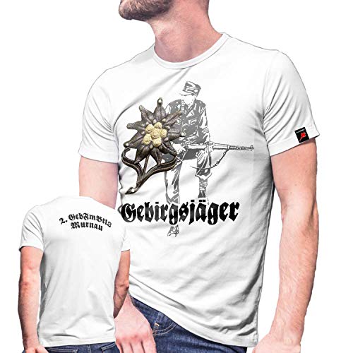 T-Shirt Militaire Gebirgsjäger Veteran 2 Chasseur de Montagne Jäger 98k