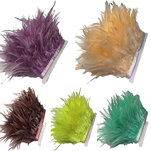 1Meters Natural Crafts Pheasant Feather Trims Sewing Clothing DIY Red Feather Needlework Fringe Party Wedding Decoration 8-10cm - Zamihalaa