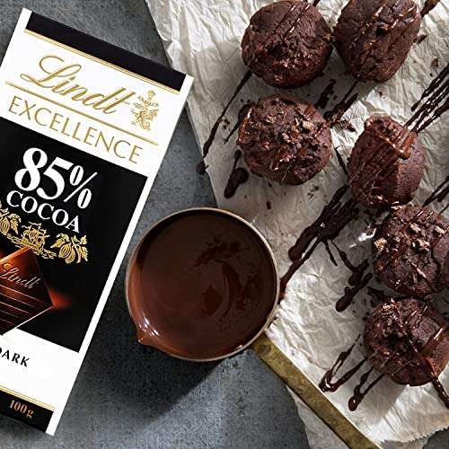 Image of Lindt Excellence Combo of 90%, 85% and 70% Cocoa Dark Chocolate Bar, 100g Each (Pack of 3)