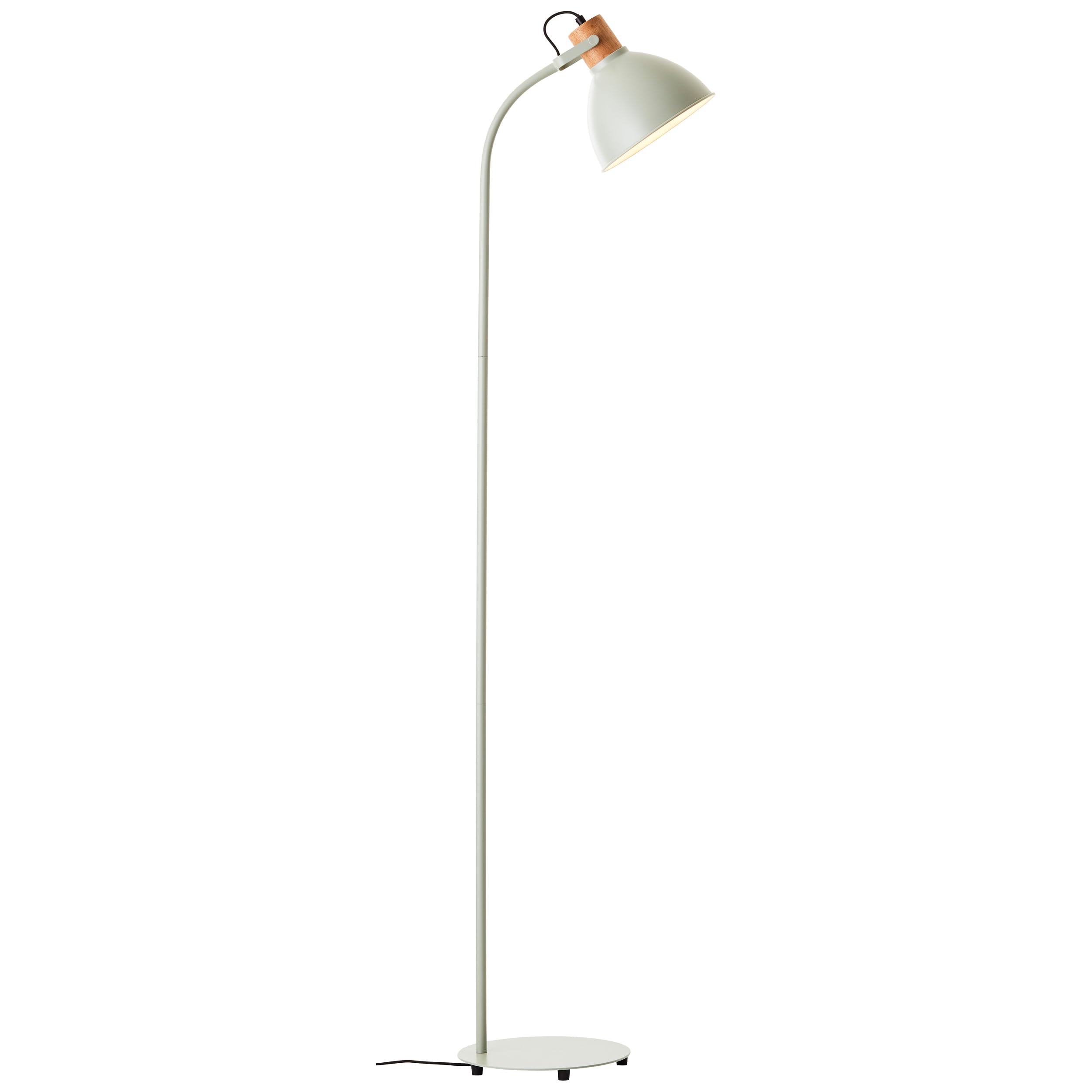 Brilliant Erena Standleuchte 1,5m hellgrün Metall/Holz Fußschalter 1x A60, E27, 40 W, Geeignet für Normallampe (nicht enthalten)