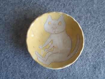 Amazon.co.jp: 込 鹿児島睦 makoto kagoshima 猫 ネコ ねこ 絵皿