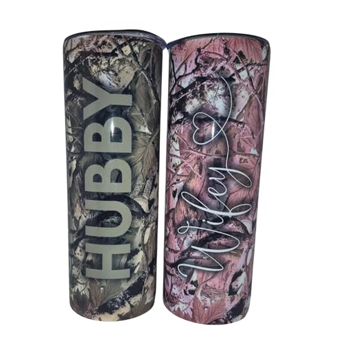 Hubby and Wifey Camo Insulated Tumbler Set
