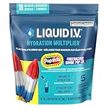 Liquid I.V. Hydration Multiplier Electrolyte Drink Mix - Enhanced Hydration Electrolyte Powder with Vitamins B3, B5, B6, B12 and C -18x On-the-go Sticks for Workout and Travel - Firecracker