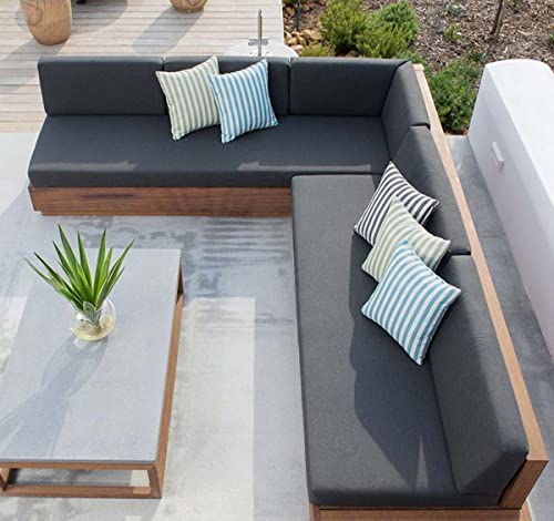 Cojín impermeable para banco de jardín con espuma suave para columpio 8