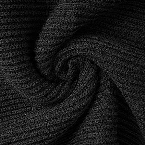 VICSPORT Sjaal heren wintersjaal gebreide sjaal unisex warme pure kleur sjaals - Image 8