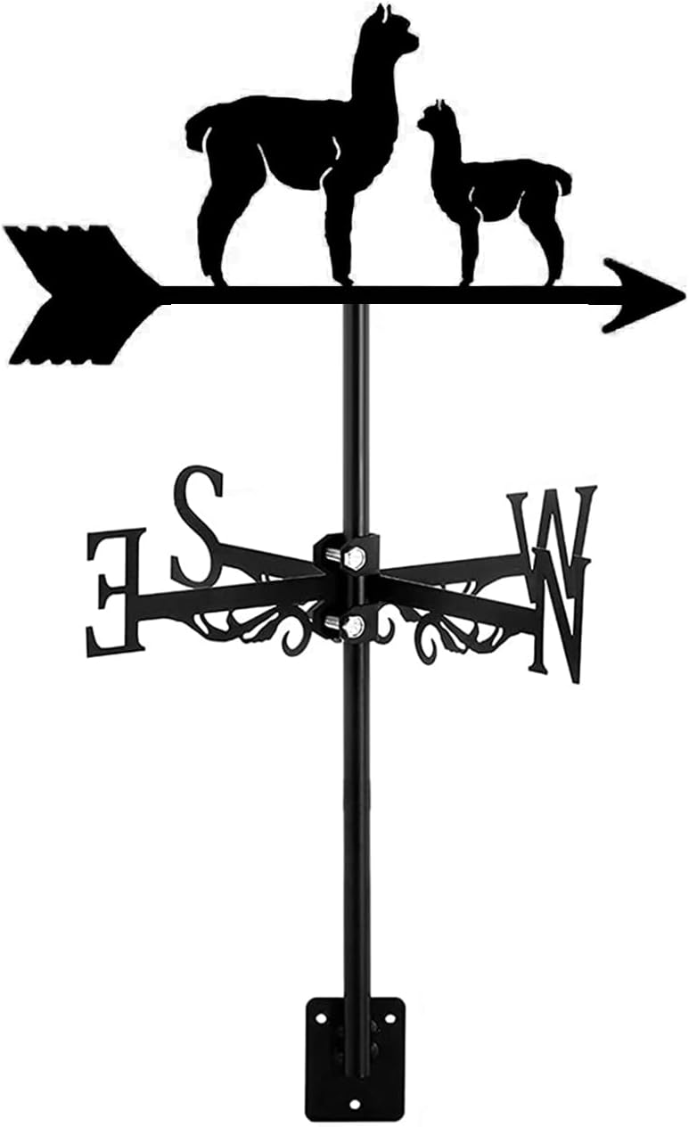 風見鶏 動物 オーナメント ルーフマウント、方向インジケーター ウェザーコック 屋外 ファーム 風向 ベーン ガーデン パドック 庭