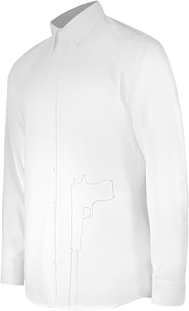 Musterbrand Hitman Men Dress Shirt Diplomacy White M