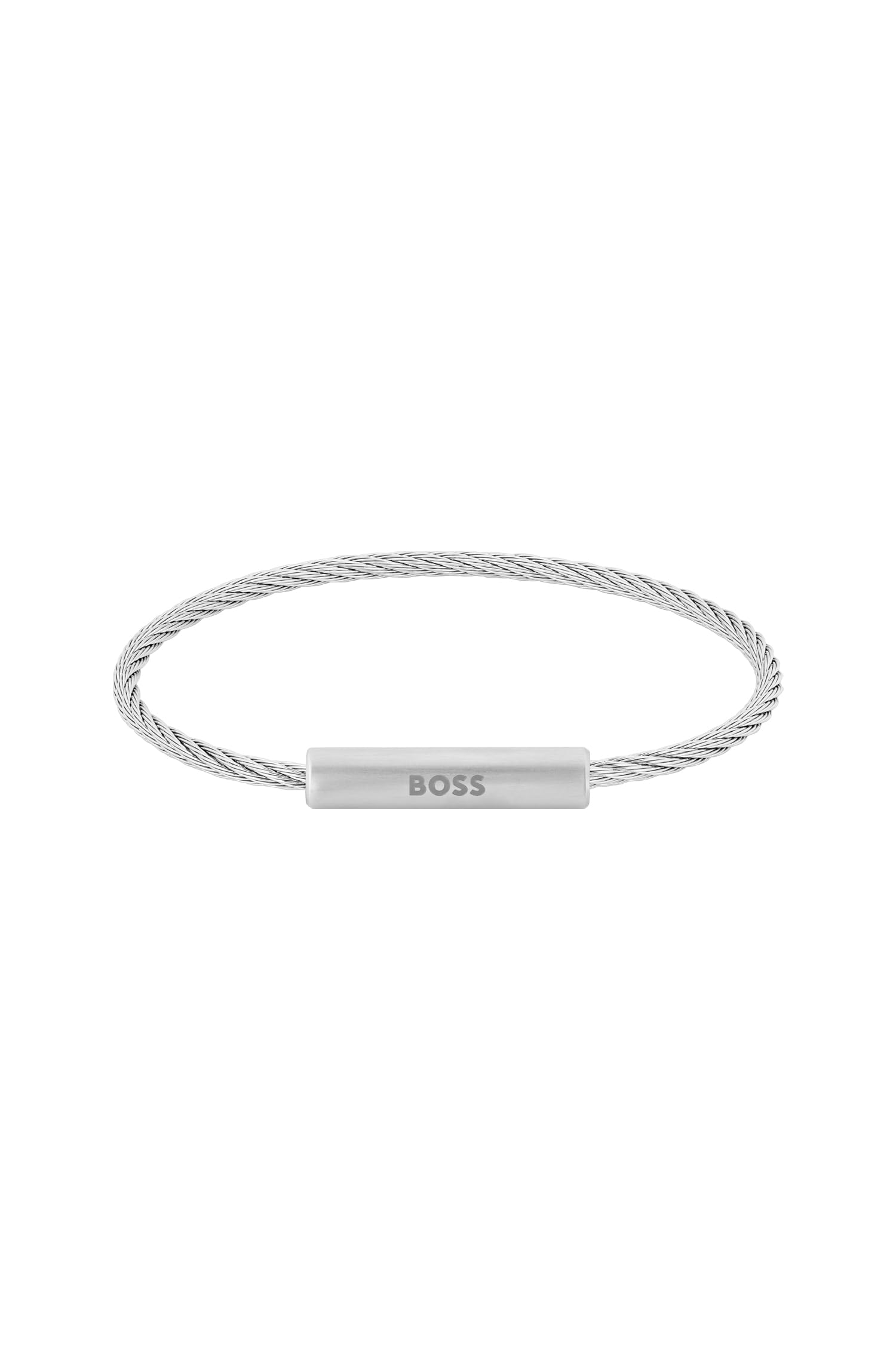BOSS Jewelry Pulsera de alambre para Hombre Colección ALEK de Acero inoxidable