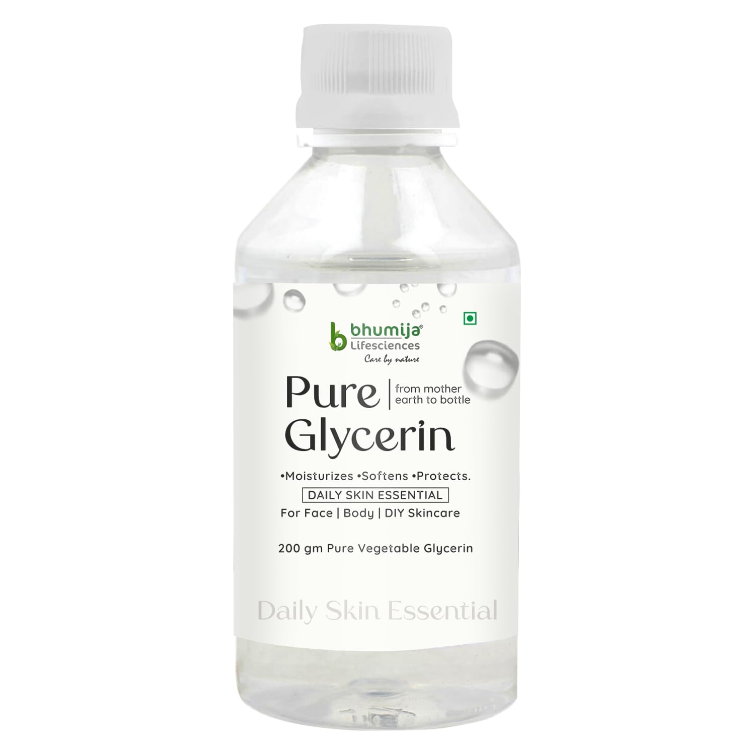 Bhumija Lifesciences Pure Vegetable Glycerine for Face | 100% Natural Unscented Glycerine, Food Grade, Chemical-Free | Liquid Moisturizing Beauty Skin Care | Cake Fondant