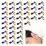 40 Pairs Silicone Ear Plugs on String,65cm Wired Earplugs,Anti Loss Silicone Earplugs,Corded Ear Plugs Noise Cancelling,EarPlugs for Sleeping, Work, Studying, Travel, Shooting Range