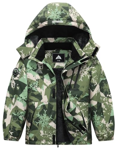 Image of Kid's Ski Jacket Winter Coat Boy's and Girl's Snowboarding Jackets | Kids Ski Jacket | Windproof, Waterproof, Insulated | Removable Hood, Zipper Pockets | Snowboarding Coat for Boys and Girls