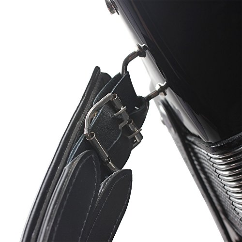 KKmoon Um par de alças de ombro acordeão de couro sintético ajustável para 16-120 acordeões de grave