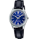 Casual Analog Display Watch for Women's Ltp, Black/Blue, Tek Beden, Strap