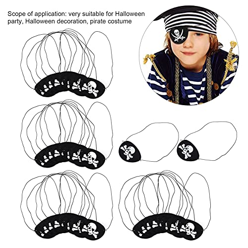 Tapa-olho de pirata, tapa-olho infantil de feltro preto para festa de aniversário