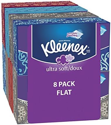 Kleenex Ultra Soft Tissues, White, 120ct, Pack of 8