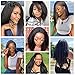 Brazilian Yaki Straight Human Hair 4 Bundles Yaki Human Hair Bundles 100% Virgin Kinky Straight Virgin Hair Extensions Natural Black(20 20 20 20)