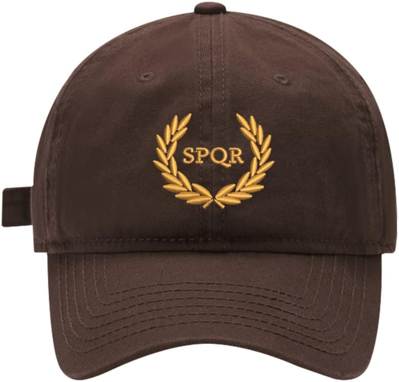 Men's Embroidered Rome SPQR Emblem Adjustable Baseball Dad Hat image 3
