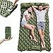 Isomatte Camping 2 Personen Outdoor, Luftmatratze, Selbstaufblasende Isomatte, Ultraleichte Matratze, Übergroße Camping Isomatte mit Fußpumpe für Wanderrucksack Strand - 125x200cm (Grün)