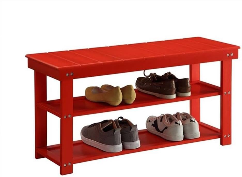 Convenience Concepts Oxford Utility Mudroom Bench, Red