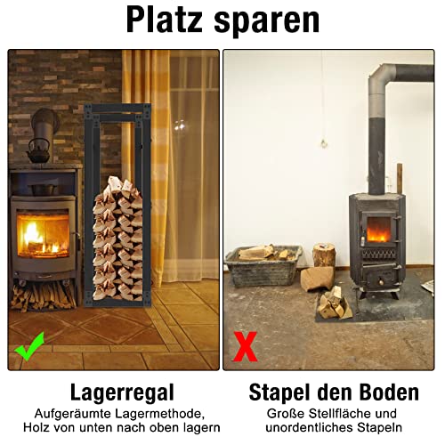 Aufun Scaffalatura per legna da ardere, in