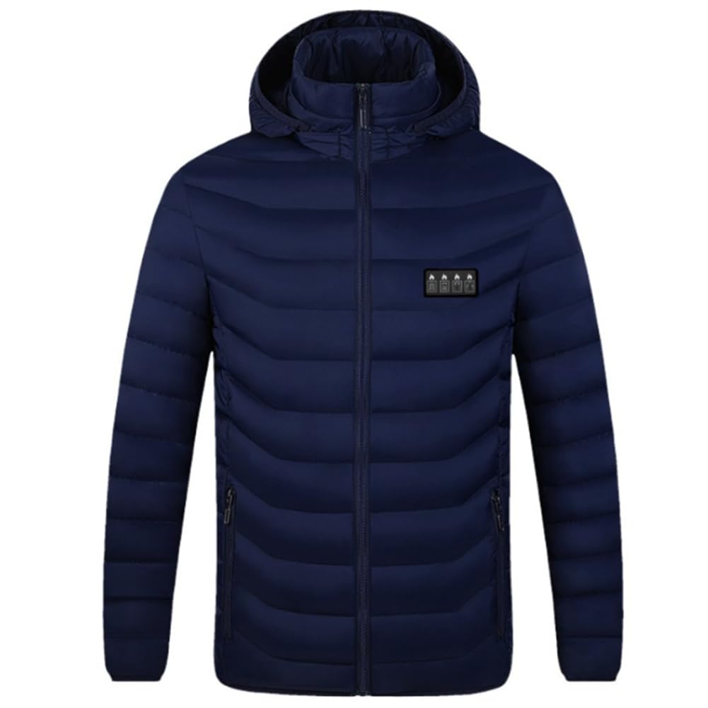 Olins Men's Blue Jacket 21 Heat Zones Heating Clothing Usb Heated Jacket S-8Xl(,Xl)