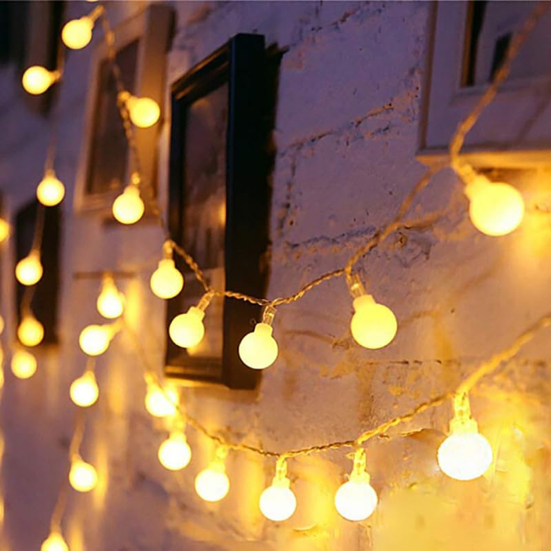 Globe String Lights 33 Feet 100 LED USB Powered, 8 Modes With Rem...