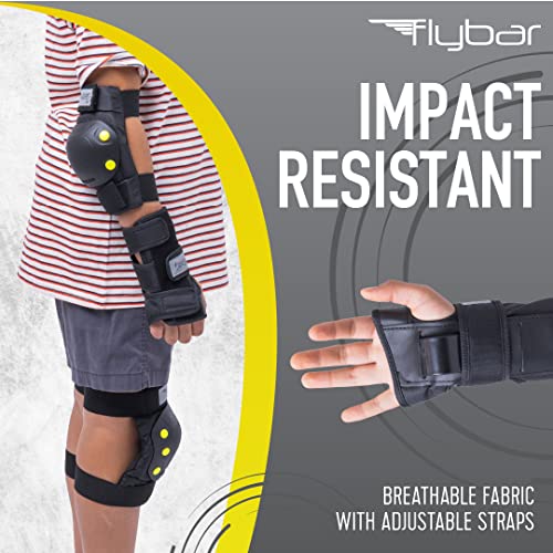 image for Flybar Kids Knee Pads and Elbow Pads Set, Wrist Guard for Roller Skati